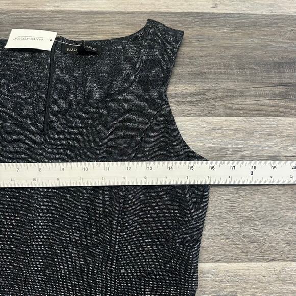 NWT Banana Republic Black Gray Womens 6 Sleeveless Straight Leg Glitter Jumpsuit - Picture 7 of 14